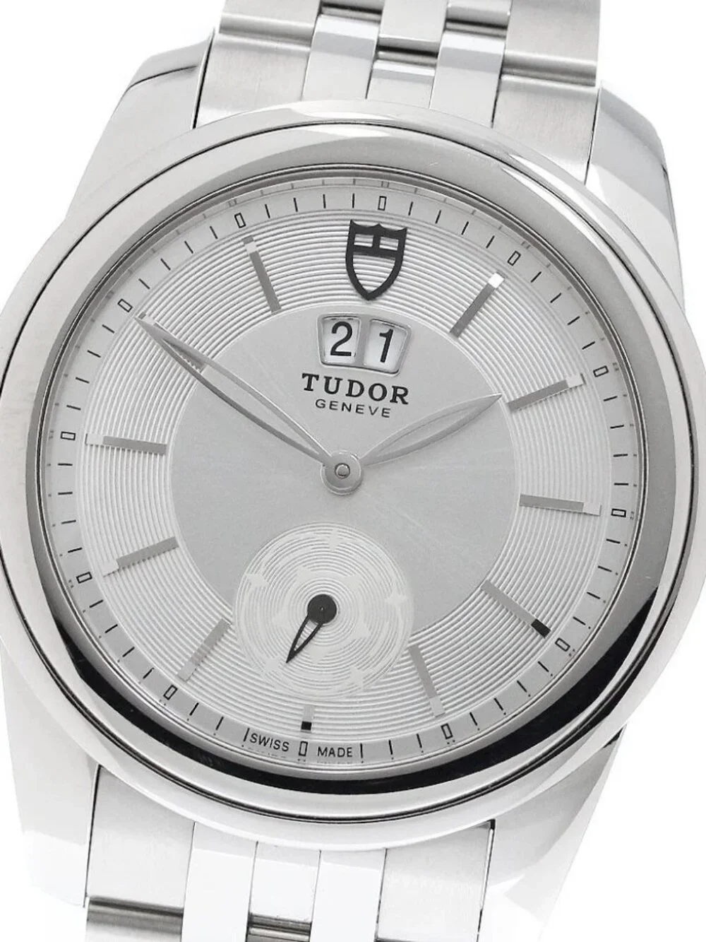 TUDOR Glamour 57000 Double date Silver Dial Automatic Men's Watch_971140